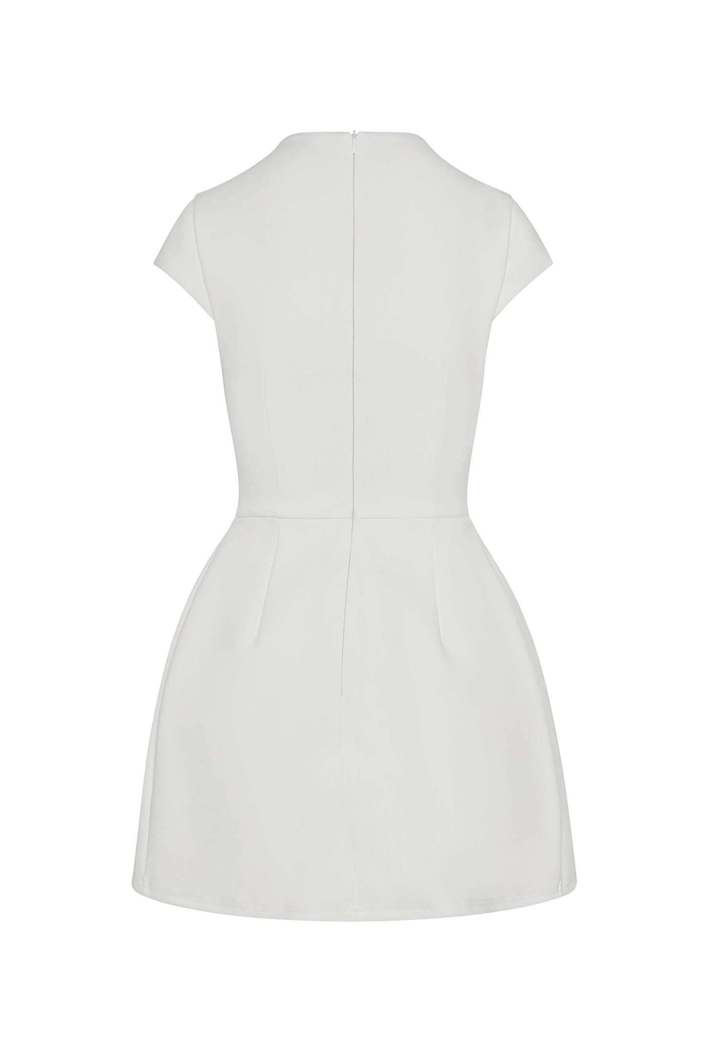 Cote Collection | Women's White Mini Dress with Fitted Bodice | Elegant Style for Effortless Summer Fashion 6
