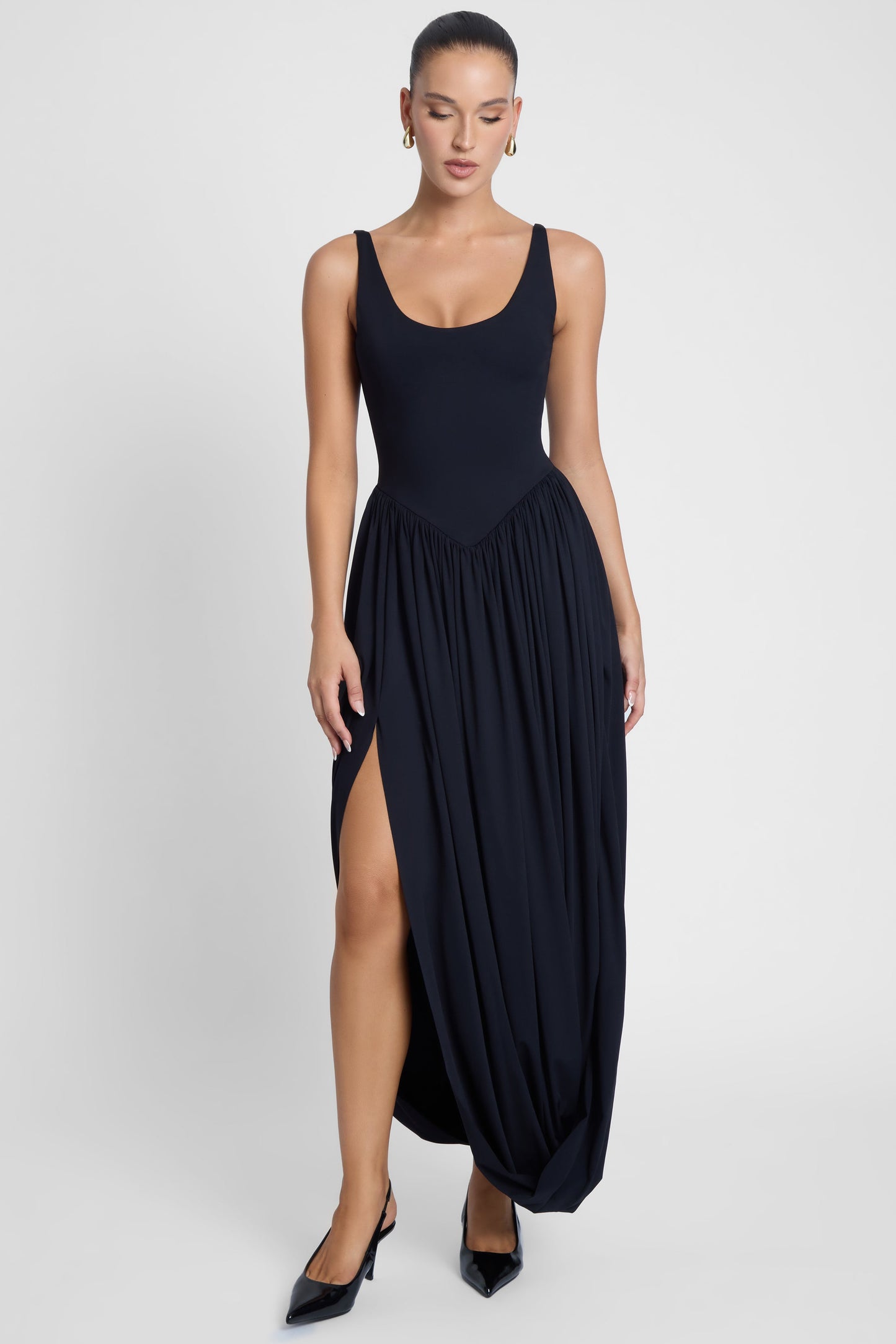 Dionysus | Black Midi Dress with Figure-Flattering Design | Elegant Style for Day to Night Wear 6