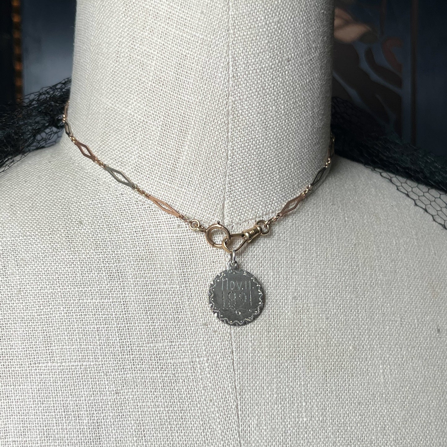 1891 Silver Plated Pendant