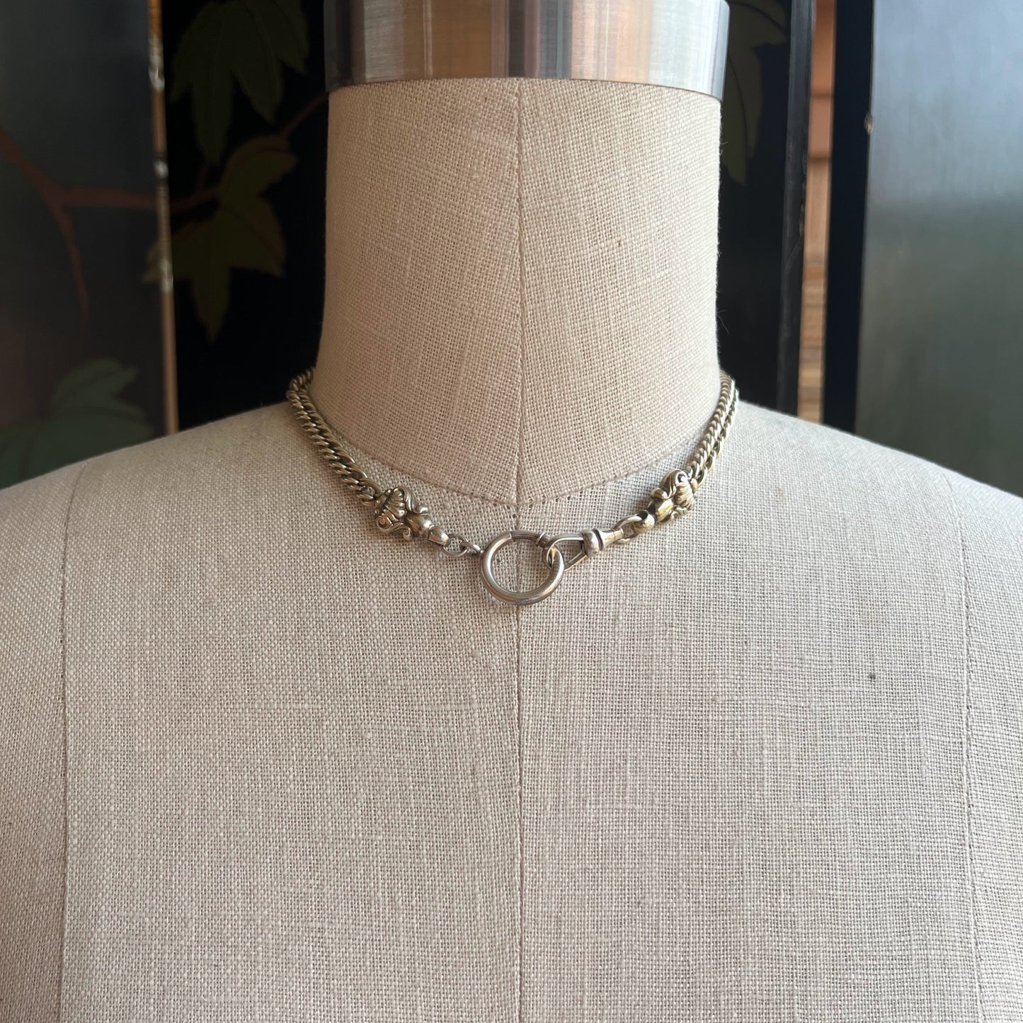 Early 19th c. Sterling Silver Curb Chain