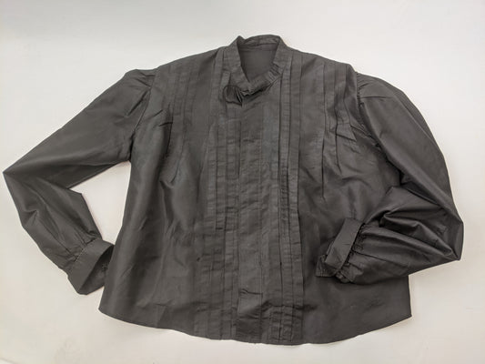 Edwardian Black Taffeta Shirtwaist
