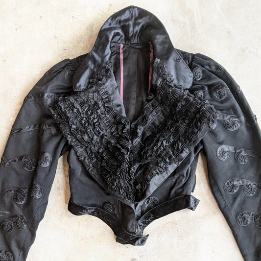 Early 1900s Wool + Silk Bodice or Jacket | Study + Display