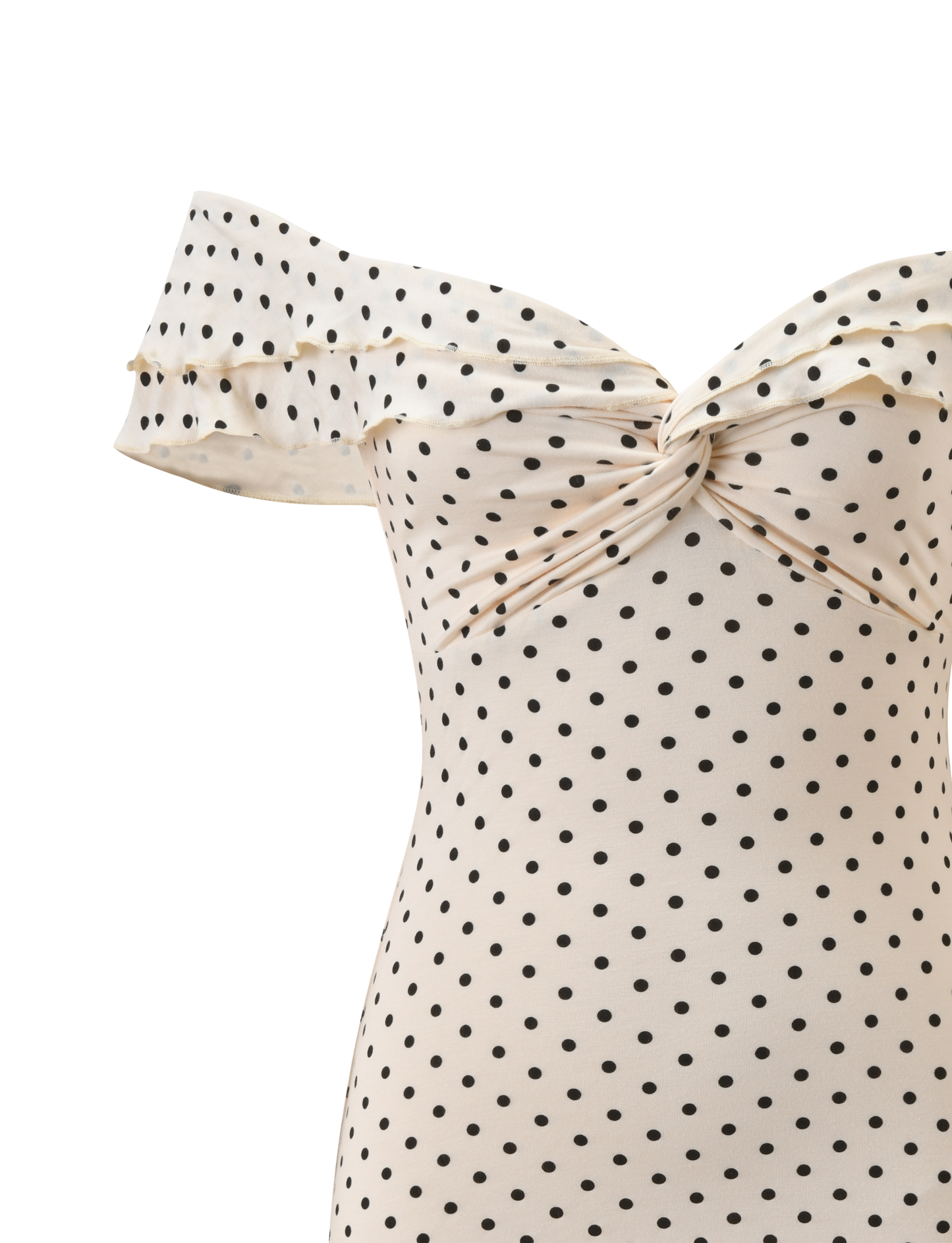 Polka Dot Mini Dress Butter-Soft Jersey for Day to Night