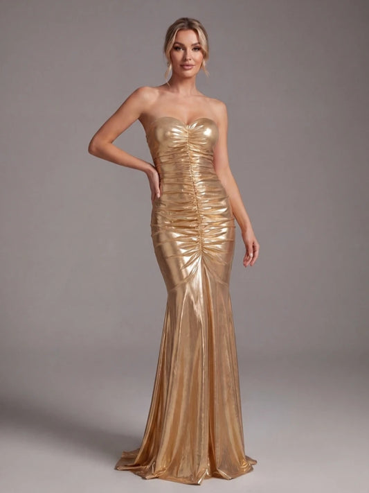 Strapless Mermaid Maxi Dress