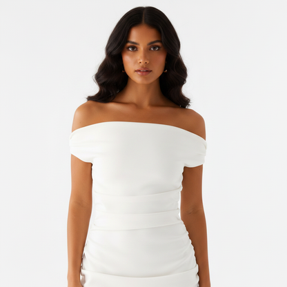 Off-Shoulder Mini Dress – Stretch Jersey