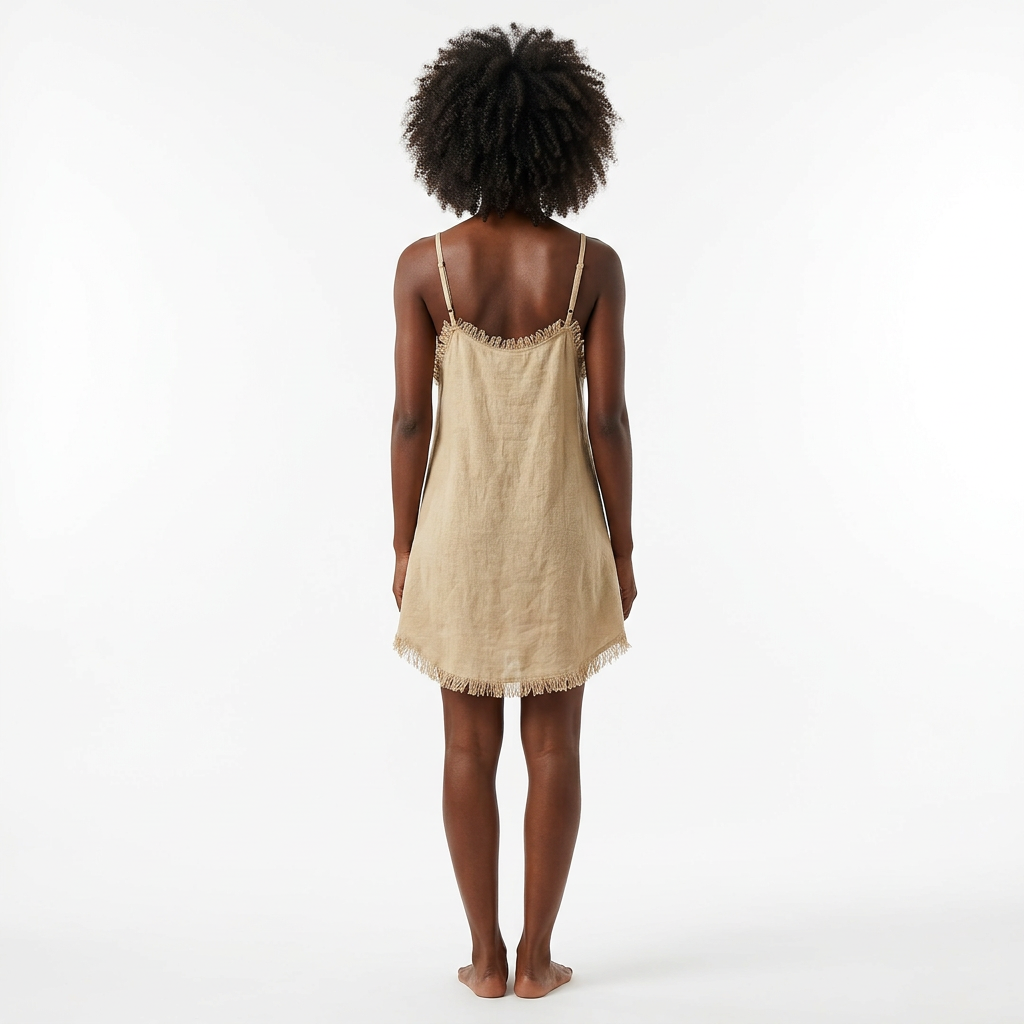 Linen Mini Shift Dress Sleeveless Summer Night Out Style
