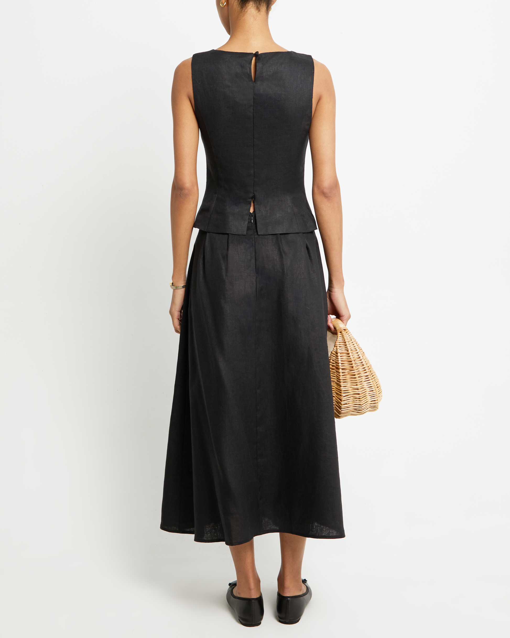 Aveline Collection | Women's Two Piece Set with Peplum Top & Pleated Maxi Skirt for Elegant Style 1
