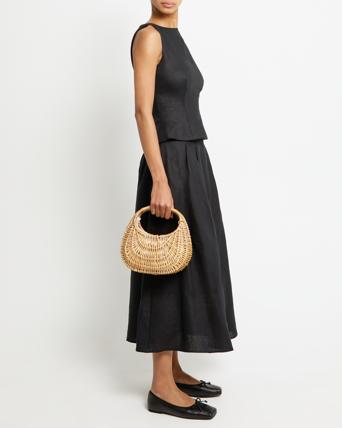 Aveline Collection | Women's Two Piece Set with Peplum Top & Pleated Maxi Skirt for Elegant Style 2