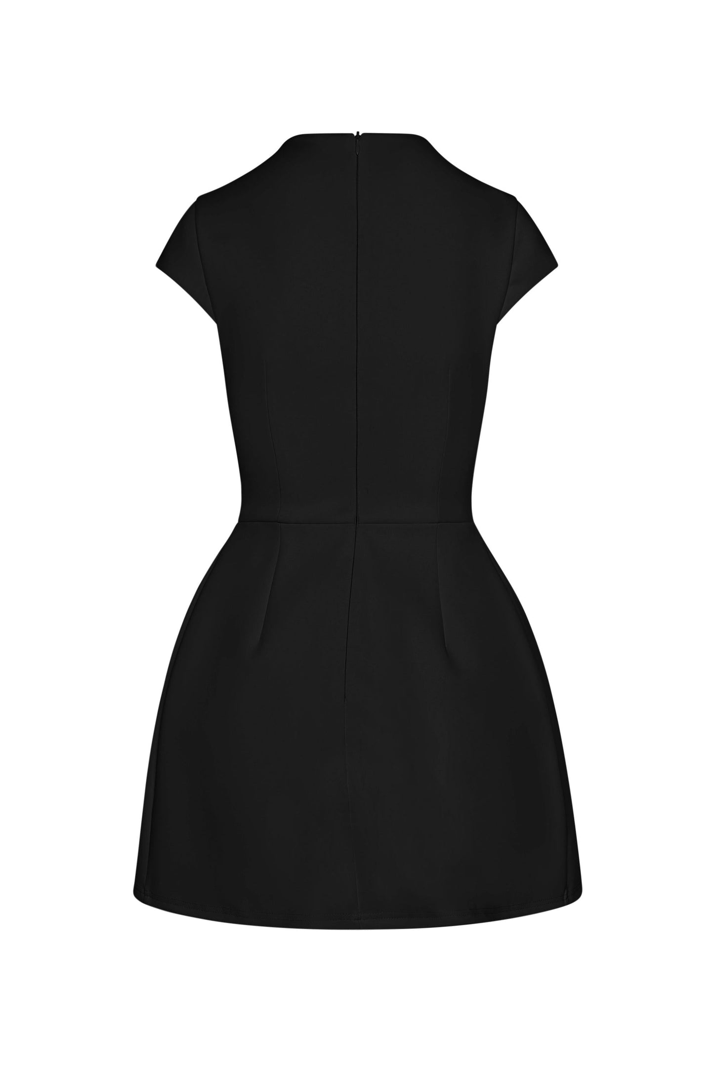 Cote Collection | Women's Black Mini Dress with Fitted Bodice | Elegant Style for Effortless Sophistication 7