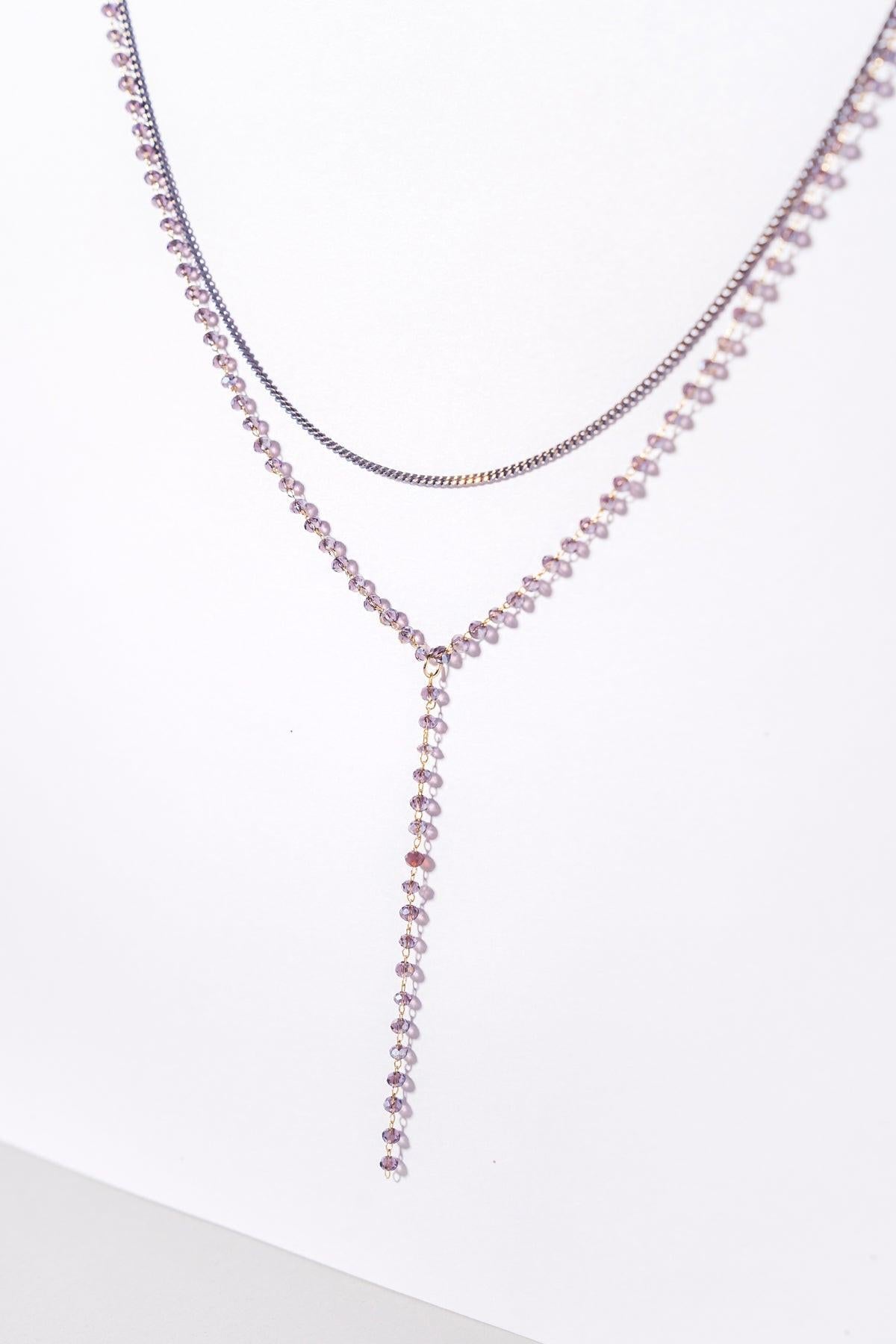 BEADED Y NECKLACE