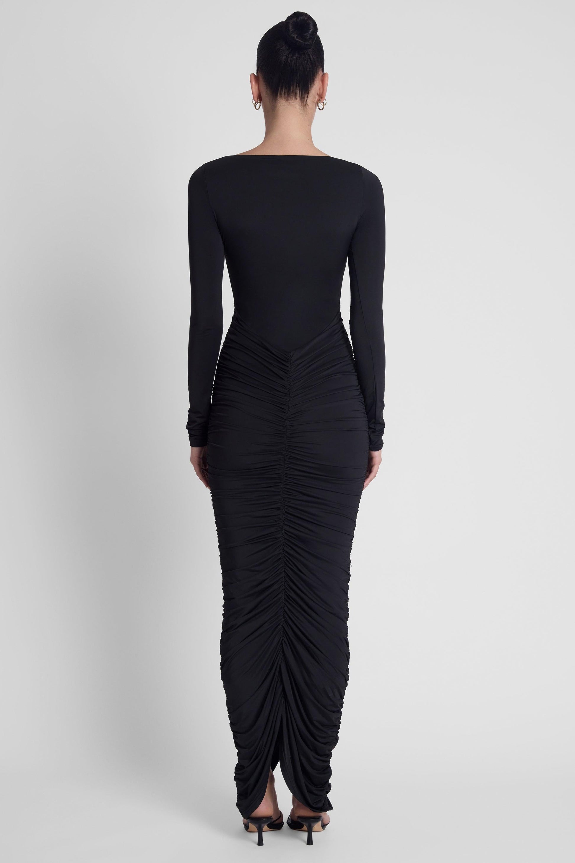 Elegant Collection | Long Sleeve Maxi Dress in Sculpting Stretch Jersey | Flattering Fit for Any Occasion 3