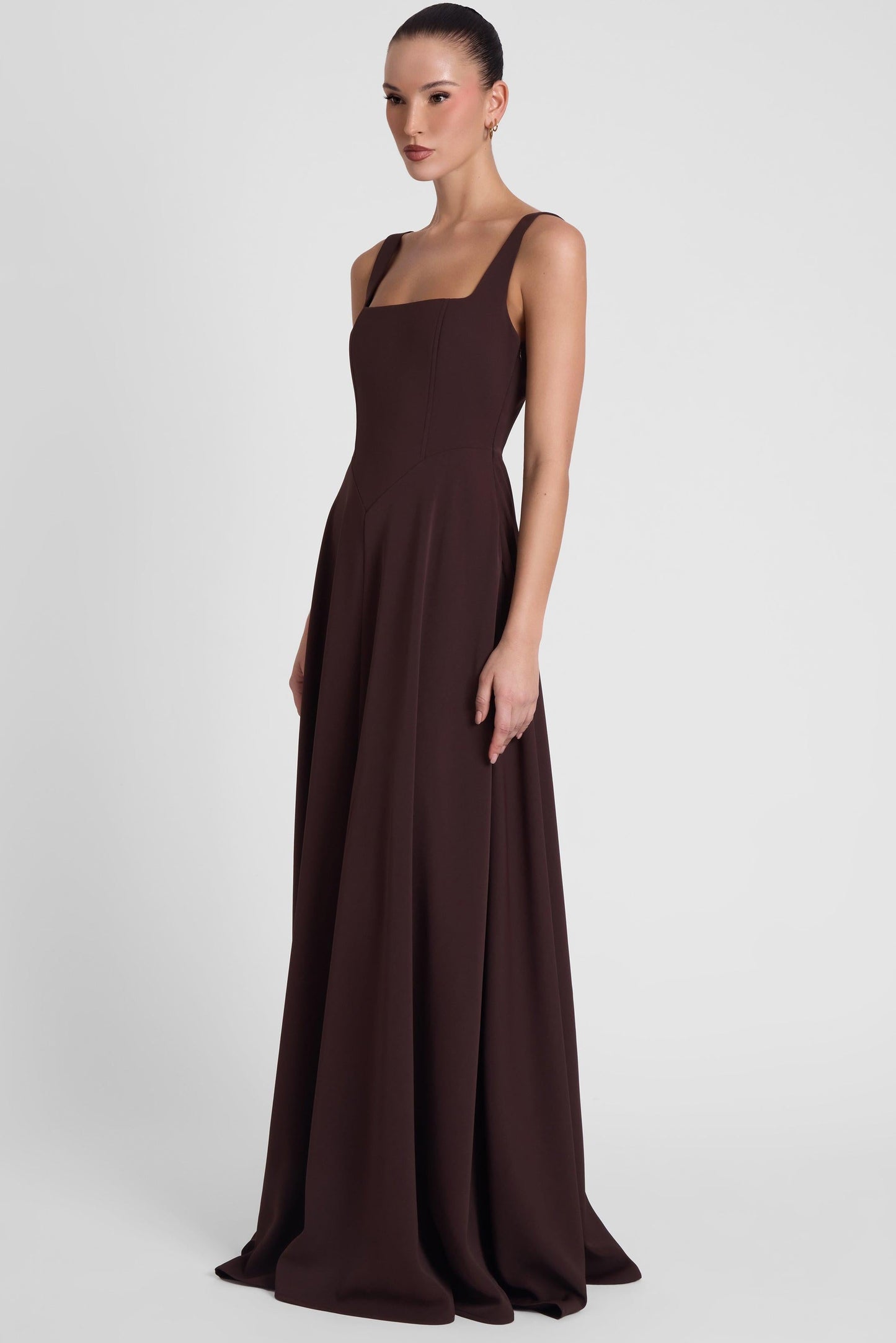 Elegant Collection | Maxi Dress for Women with Square Neckline & Structured Waist | Flattering Fit for Special Occasions 6