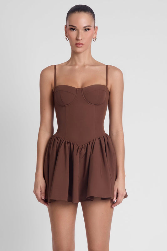 Elegant Collection | Mini Dress with Bustier Design & Flared Skirt | Effortless Femininity for Summer Events 0