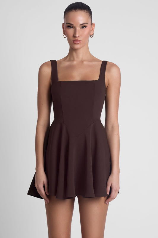 Elegant Collection | Mini Dress with Square Neck Corset Design | Flattering Silhouette for Effortless Style 0