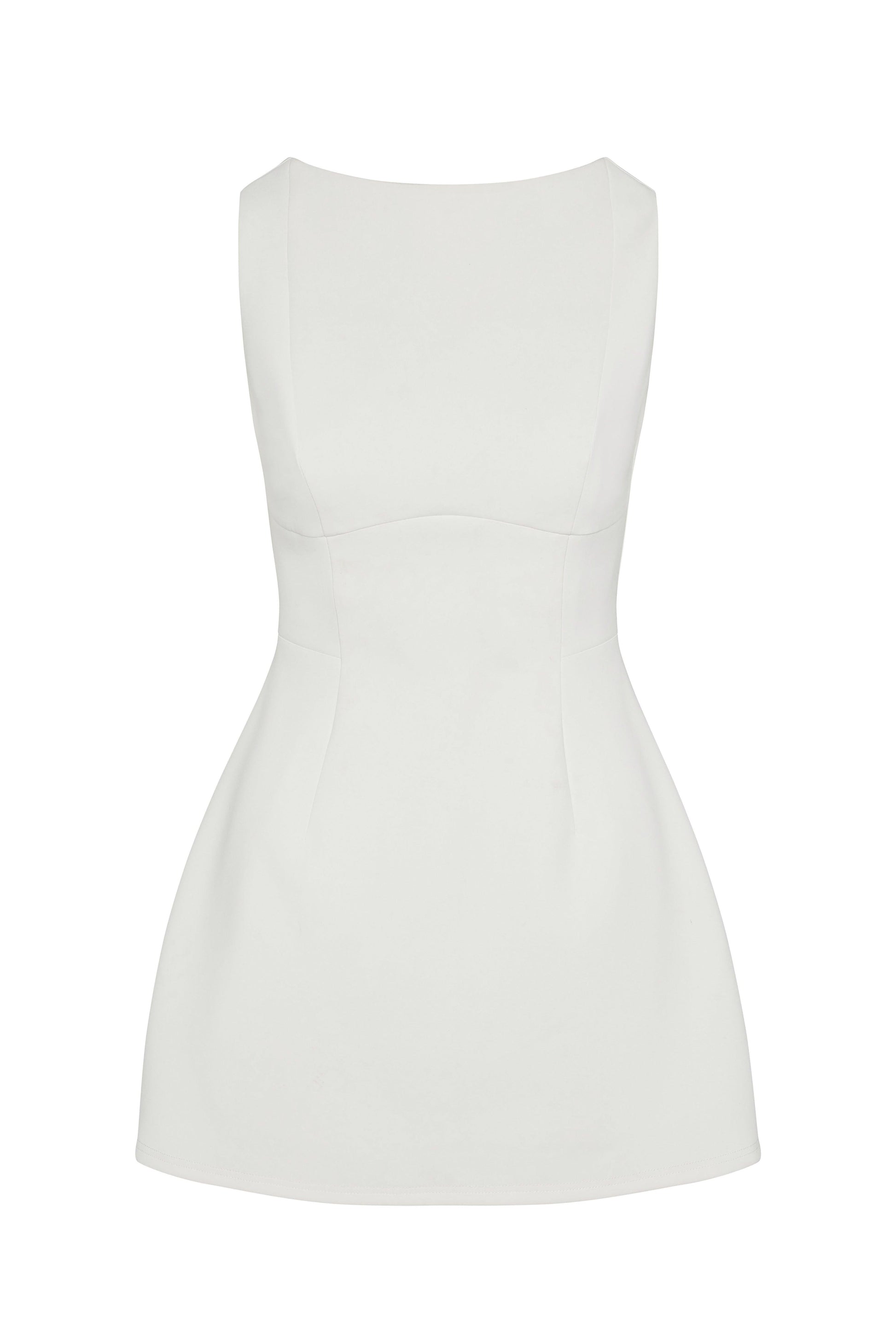 Elegant Collection | Women's White Dress with Sleeveless Bustier Design | Flared Skirt for a Flattering Fit 5