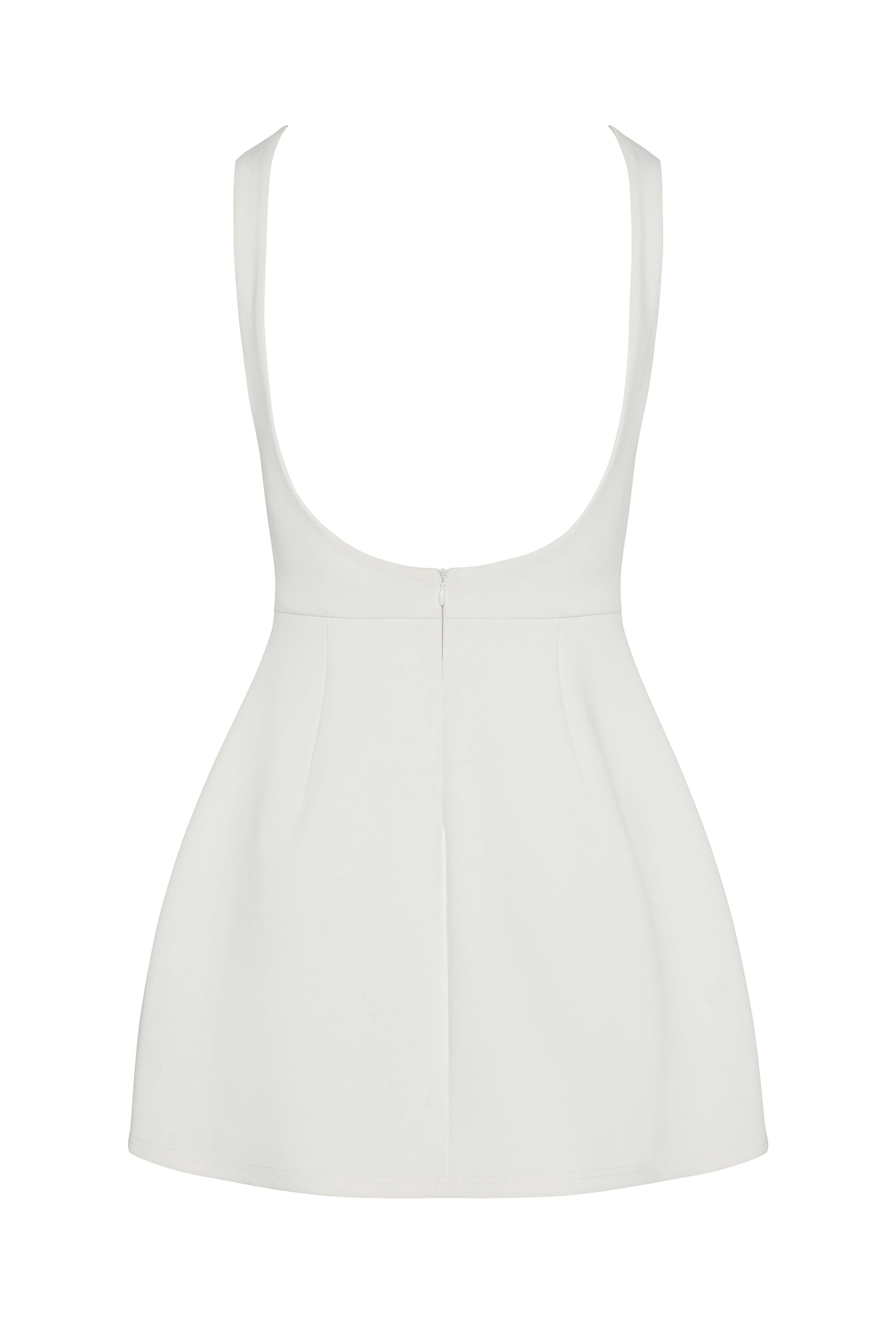 Elegant Collection | Women's White Dress with Sleeveless Bustier Design | Flared Skirt for a Flattering Fit 6