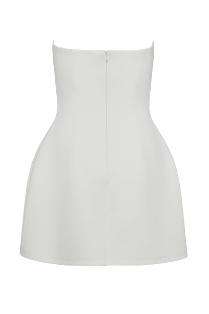 Elegant Collection | Women's White Mini Dress with Strapless Design | Chic Style for Any Occasion 7