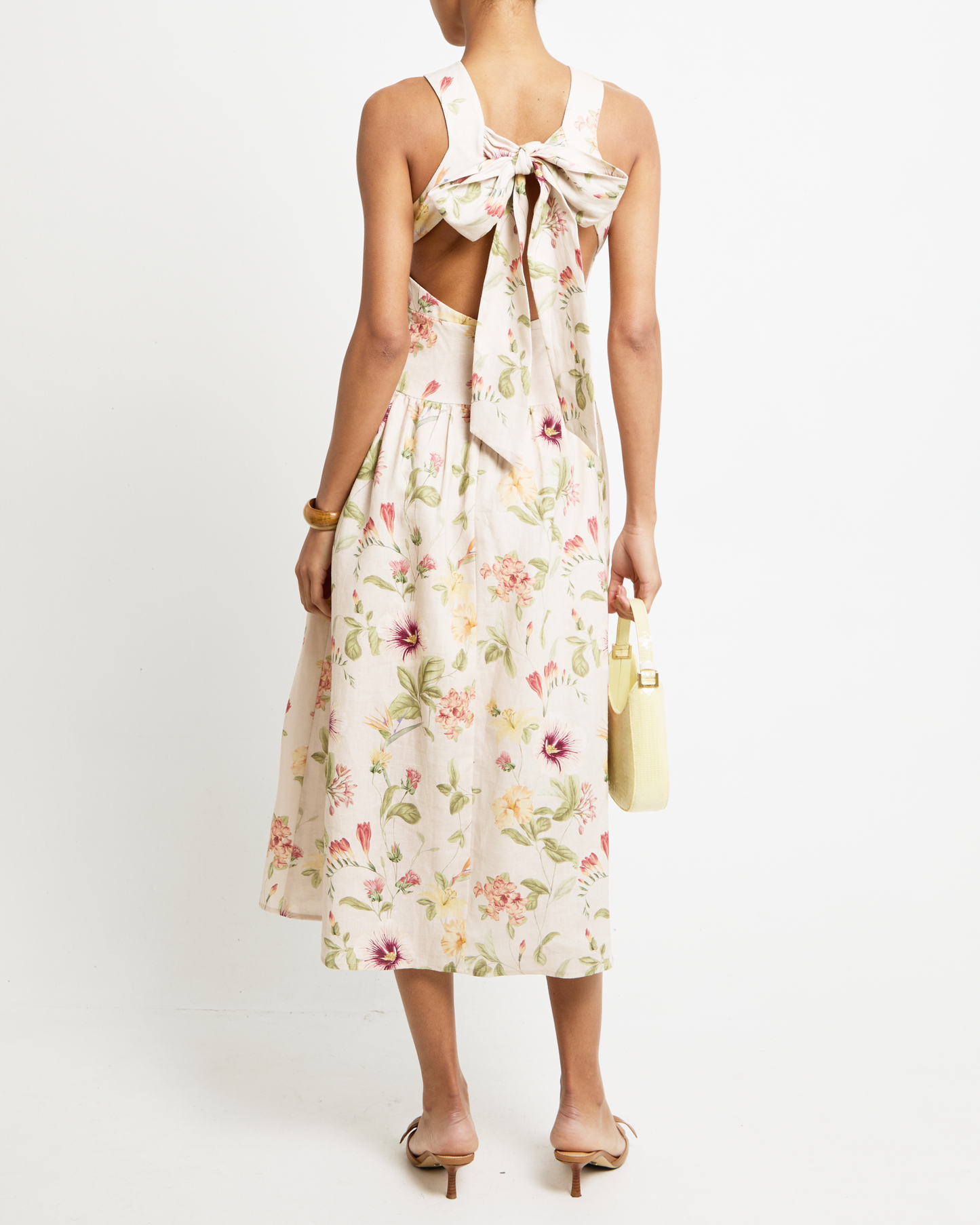 Elegant Linen Dress | Women's Summer Dress with Open Back & Bow Detail | Timeless Style for Any Occasion 2
