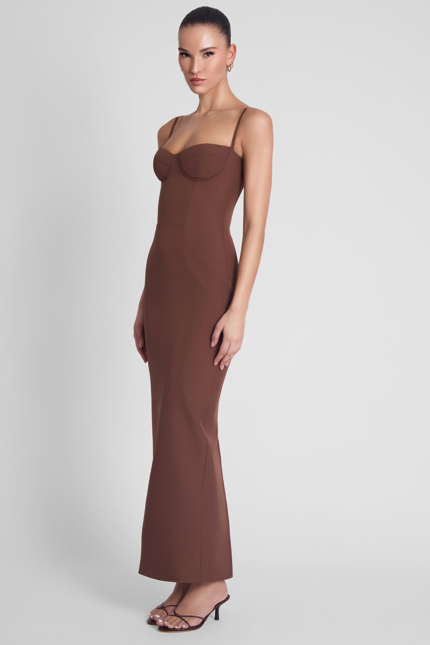 Elegant Midi Dress | Bodycon Style with Structured Bodice | Adjustable Straps for Flattering Fit 2