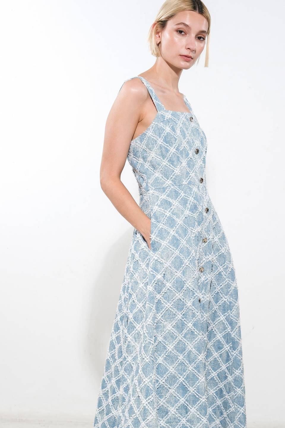 MADE TO BELIVE DENIM MIDI DRESS