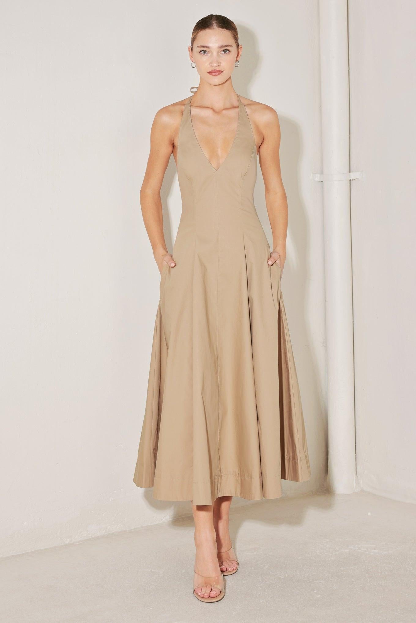 RESORT MAIN CHARACTER WOVEN MIDI DRESS