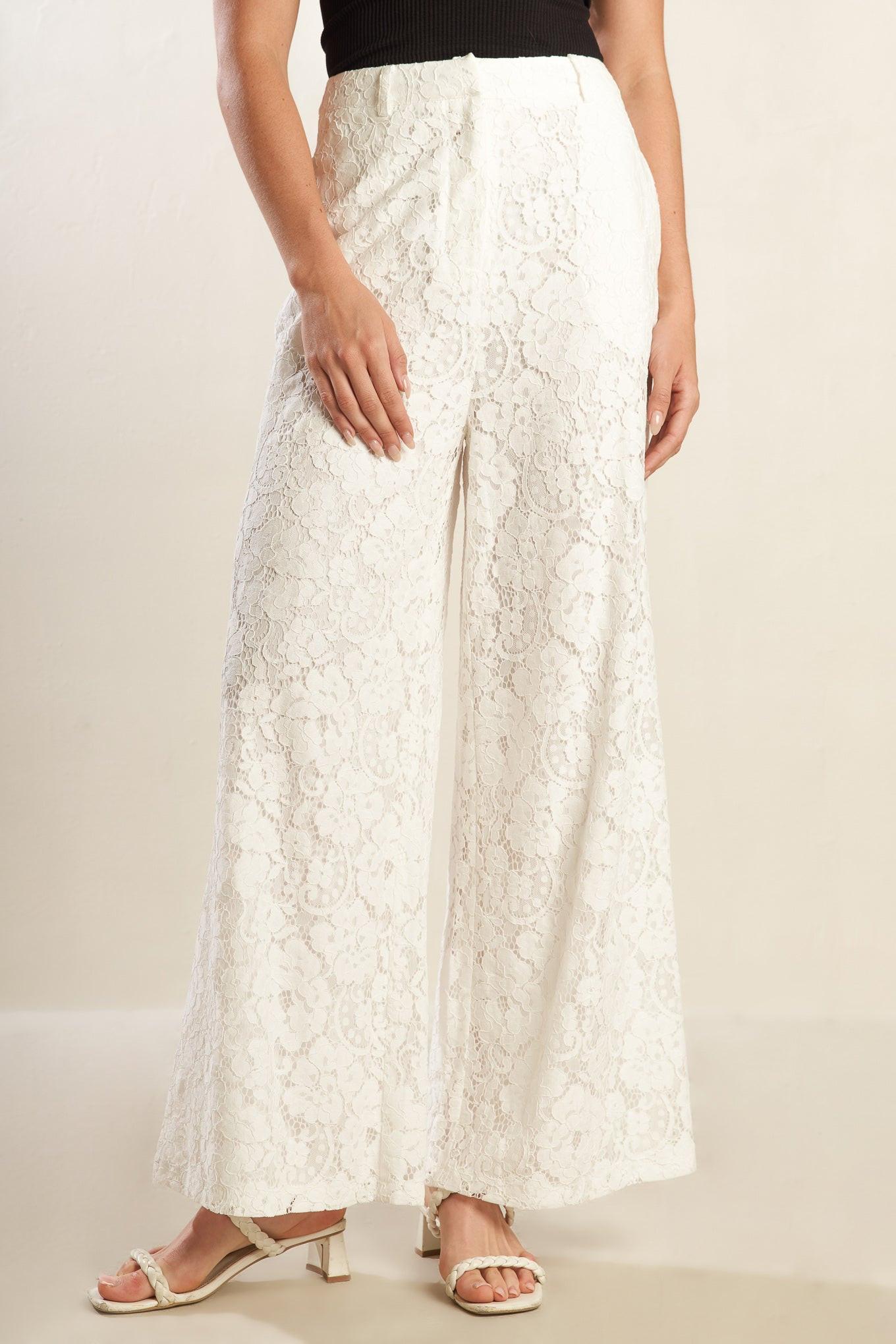 WE TRUST YOU WOVEN LACE PANTS
