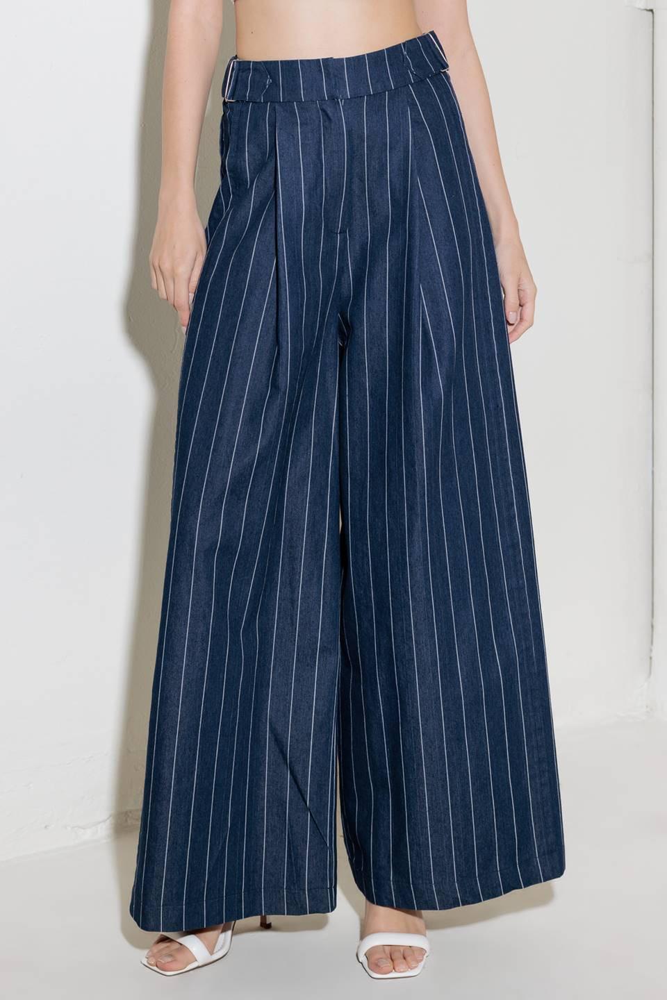 HOLD JOY IN INDIGO WOVEN PANTS