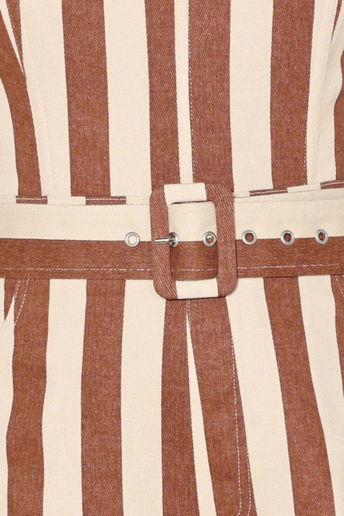 GOLDEN STRIPE ERA WOVEN JUMPSUIT