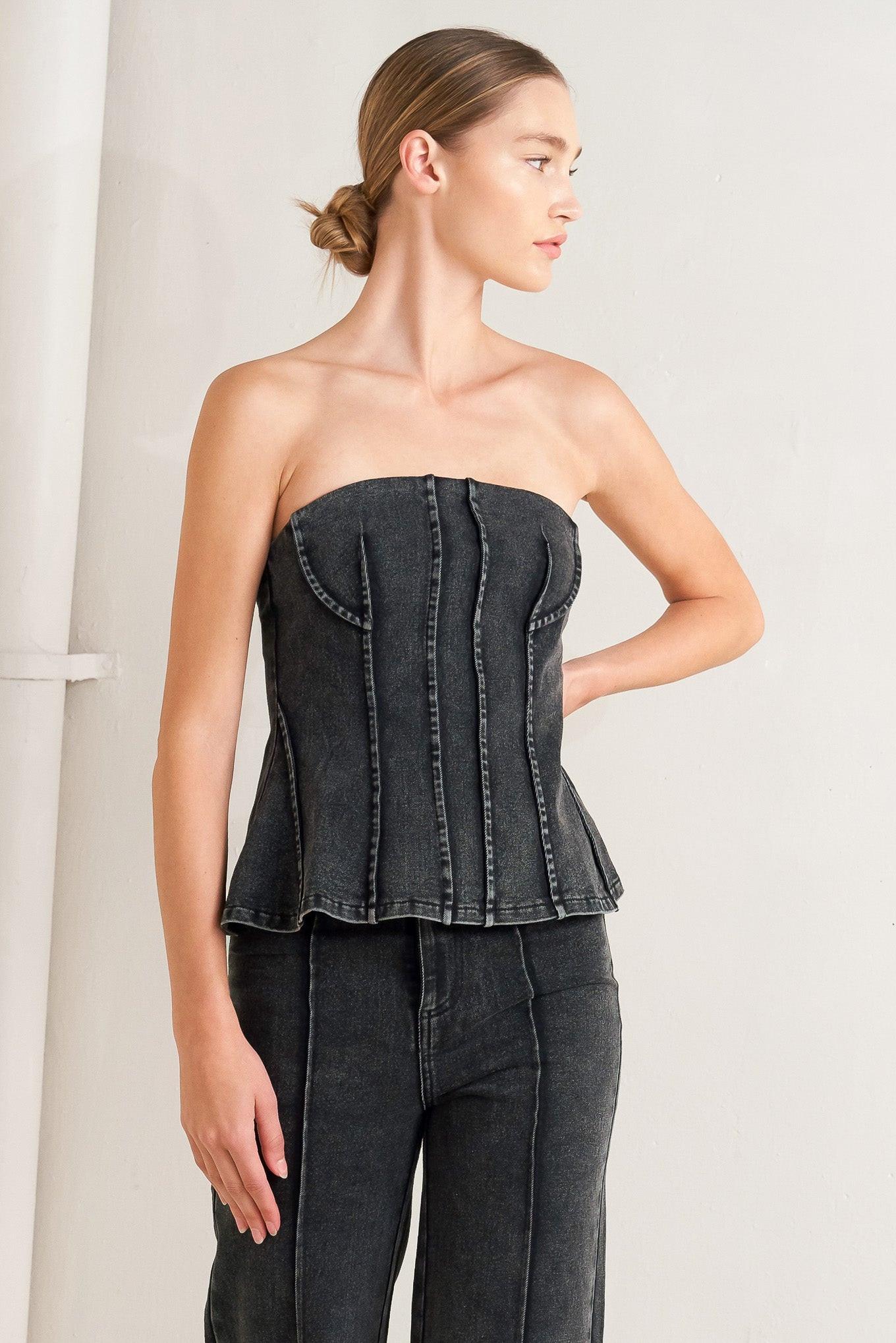 NIGHT SHAPE DENIM TOP