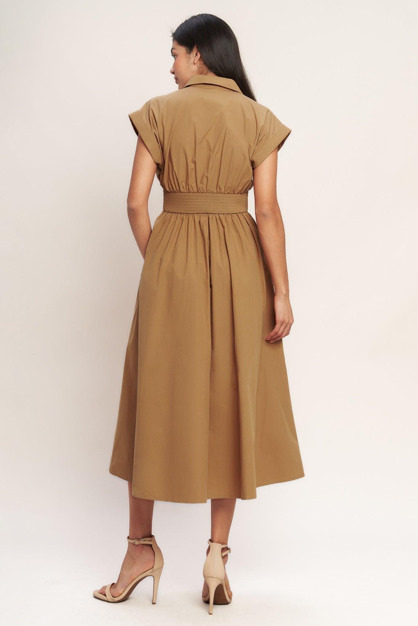 LOVE YOU MORE WOVEN MIDI DRESS