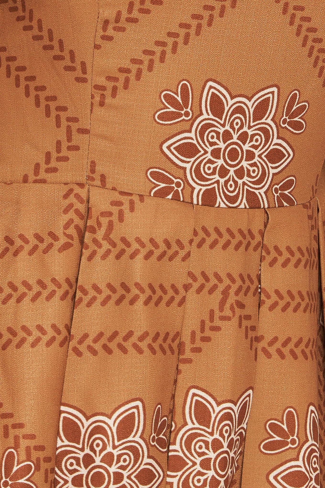 SOUTHWEST SQUARES WOVEN MIDI DRESS