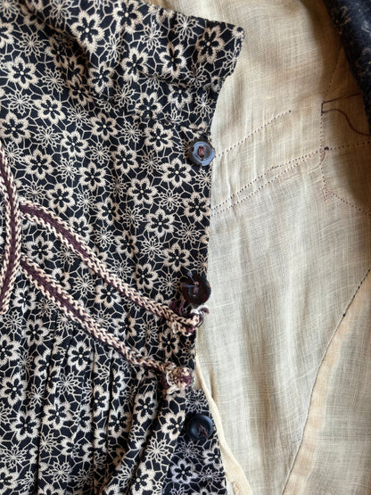 c. 1900 Cotton Wrapper Dress