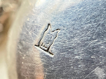 c. 1910s-1920s Sterling Silver Heart Compact Necklace