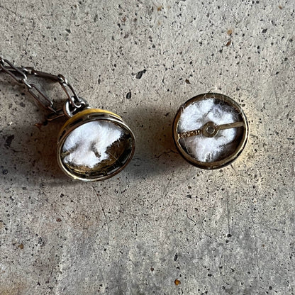 c. 1910s Guilloche Enamel Vinaigrette Necklace