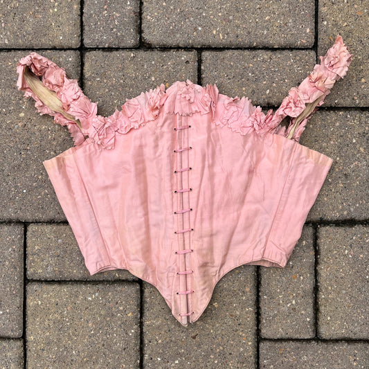 c. 1850s-1860s Pink Swiss Waist