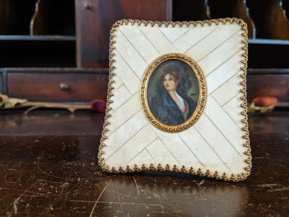 Late Victorian Grand Tour Hand Painted Portrait Miniature