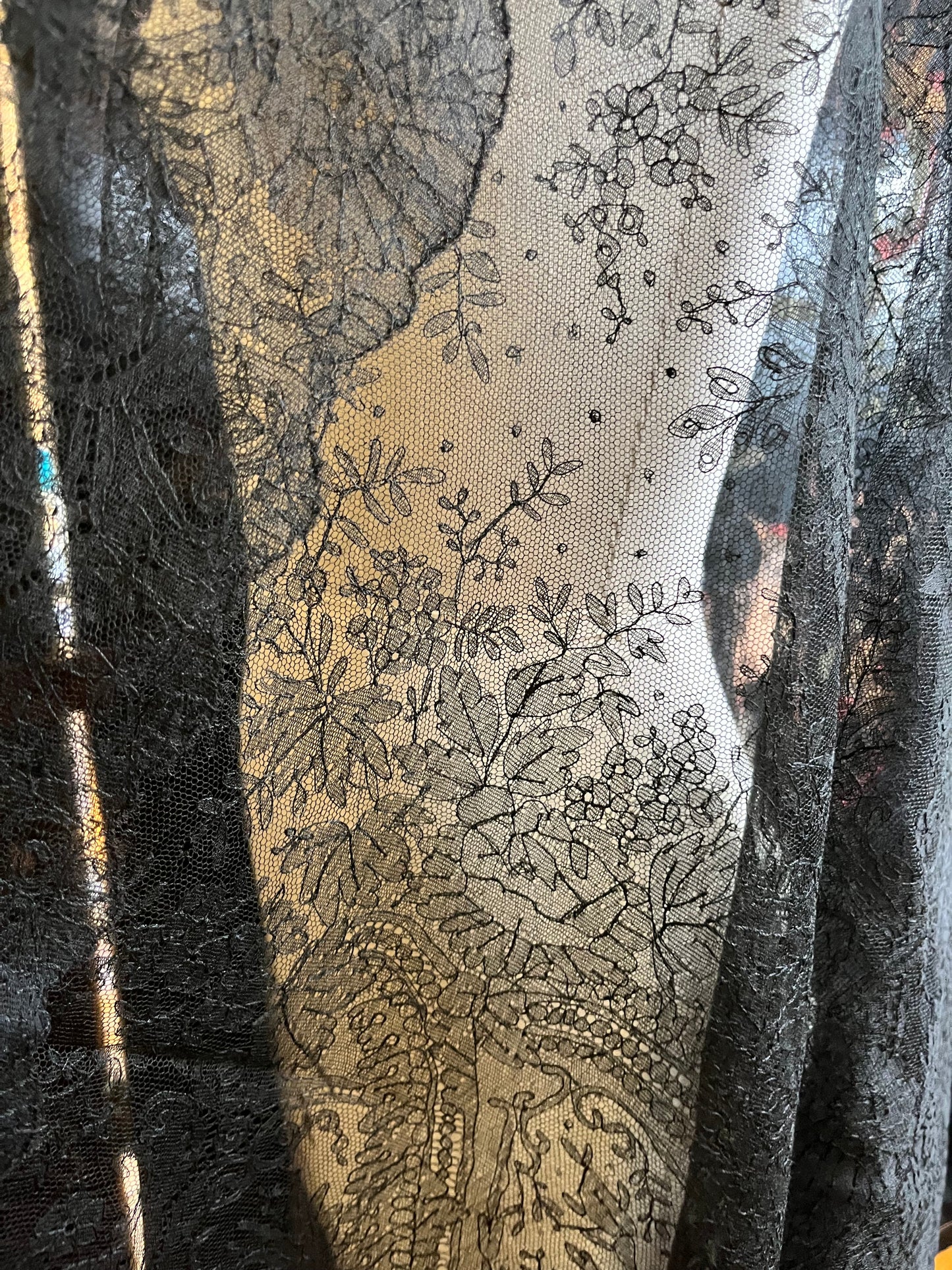 RESERVED | c. 1860s Chantilly Lace Shawl