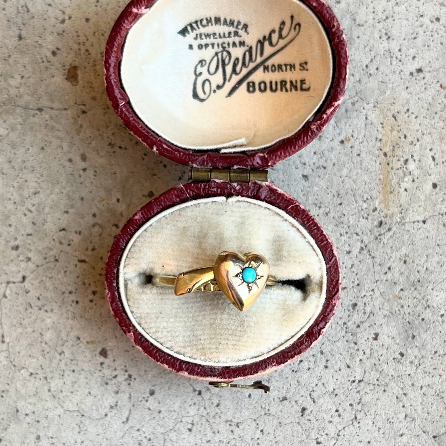 19th c. 9k Gold Snake Heart Ring