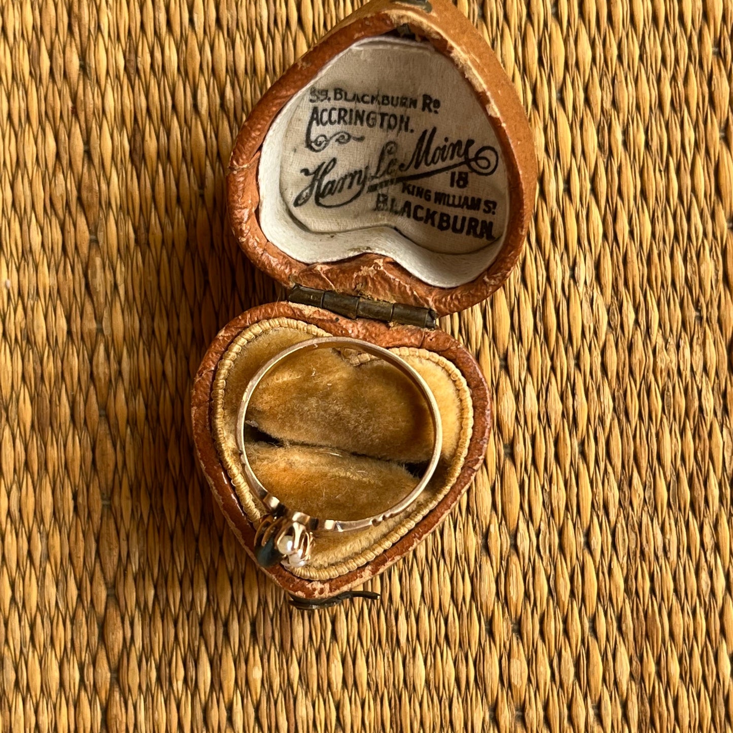c. 1890s 10k Gold Cat's Eye Pearl Ring