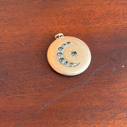 c. 1900s-1910s Celestial Locket | As Is Front Half Only