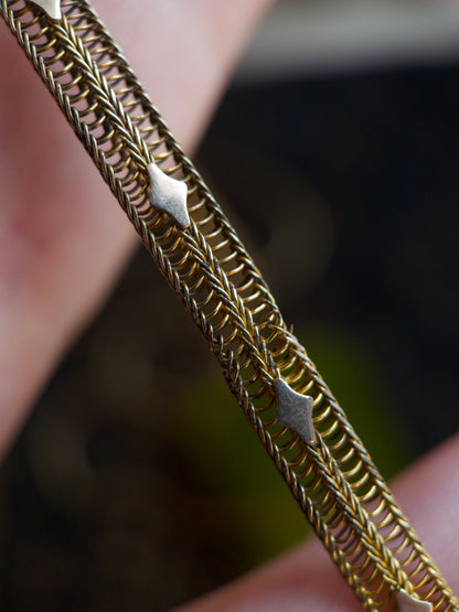 c. 1870s-1880s 14k Gold Unusual Long Guard Chain Necklace