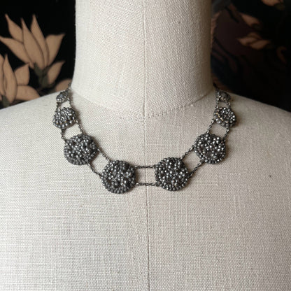 19th c. Cut Steel Choker Necklace