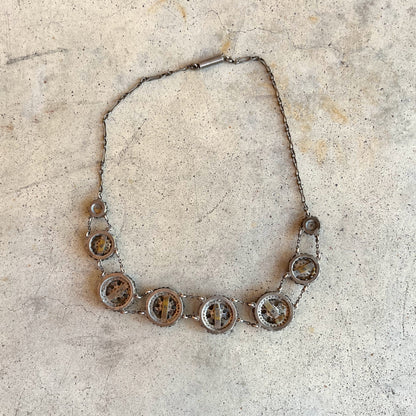 19th c. Cut Steel Choker Necklace
