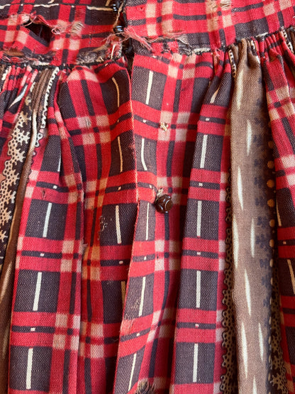 c. 1850s-1860s Wool Challis Dress