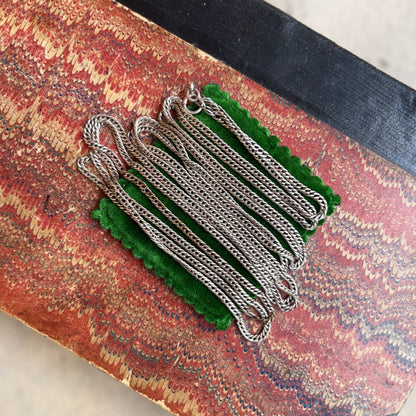 RESERVED | c. 1890s-1900s Sterling Silver Long Guard Chain