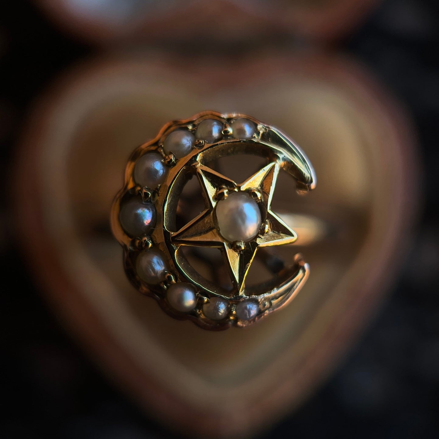 c. 1900s-1910s 10k Gold Celestial Conversion Ring