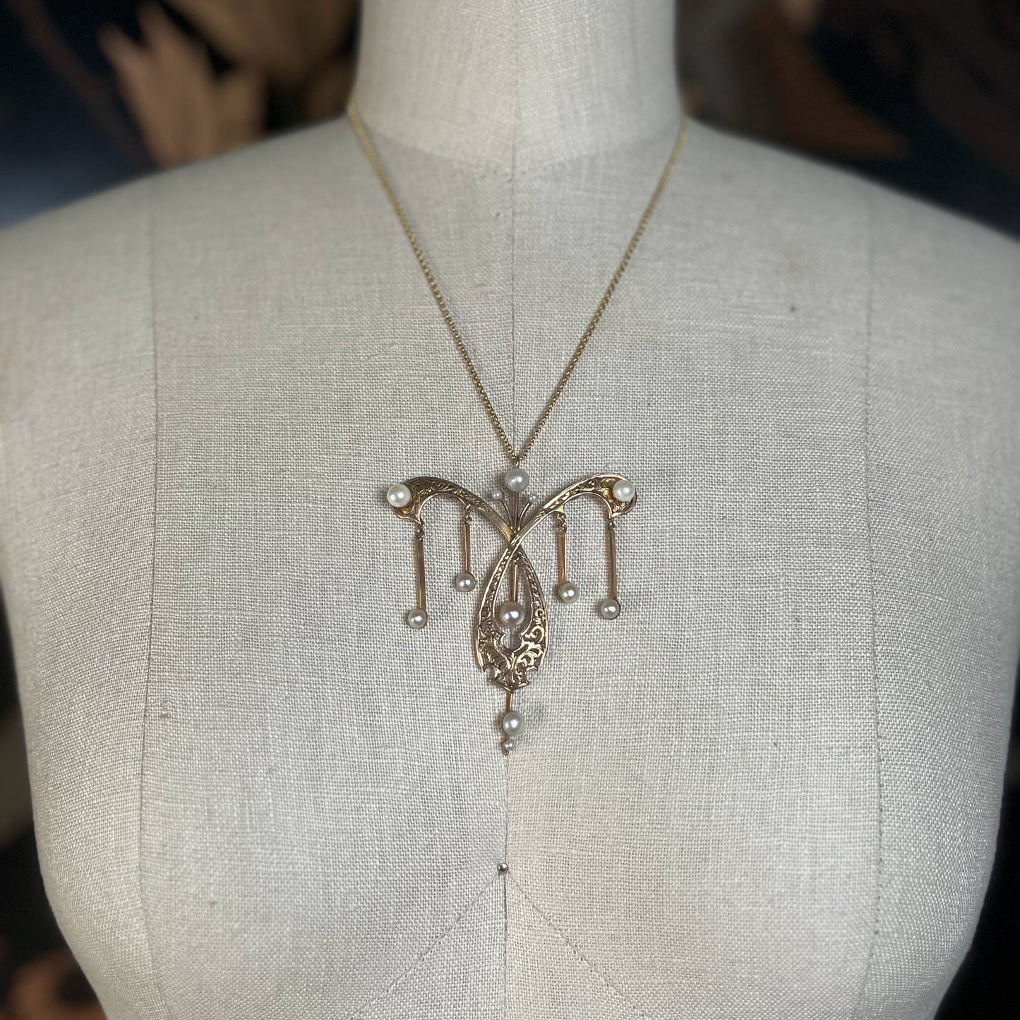 c. 1890s-1900s Art Nouveau Necklace