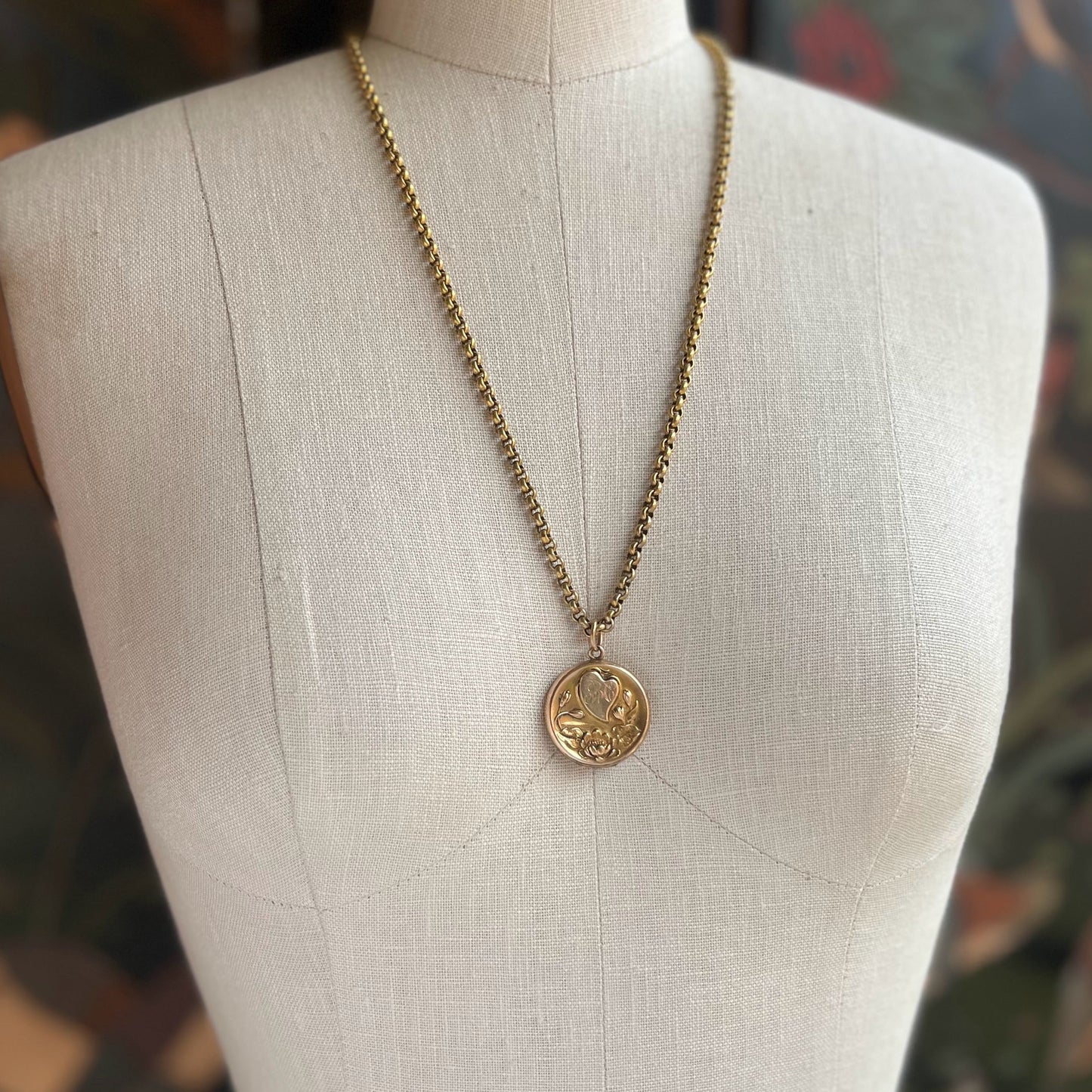 c. 1900s Witch's Heart Art Nouveau Locket