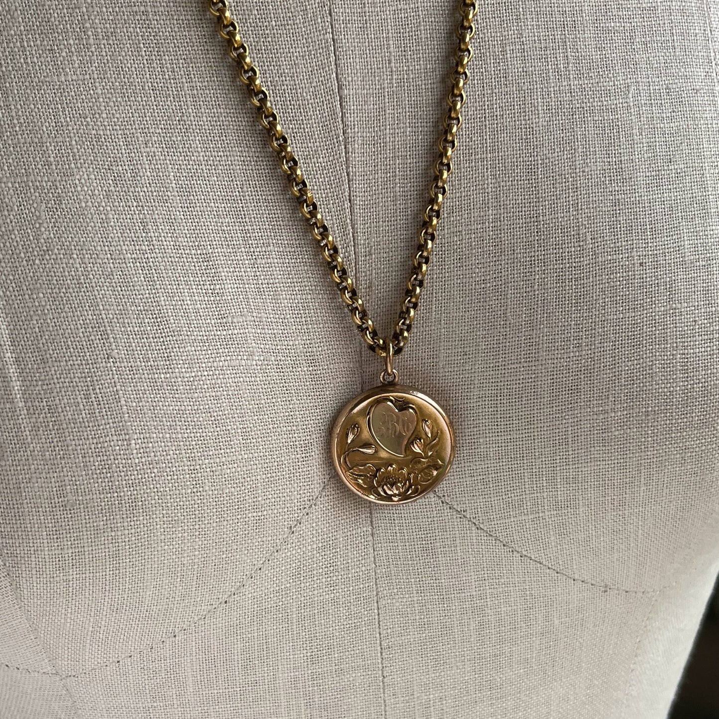 c. 1900s Witch's Heart Art Nouveau Locket