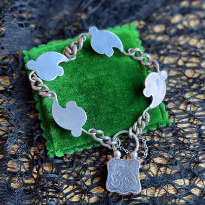Victorian Scottish Agate Silver Bracelet